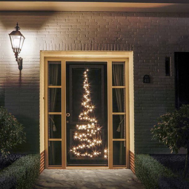 Fairybell LED juletræ til dør - 120 LED\'er i varm hvid - 2,1 meter FANL-D210-120-02-EU  